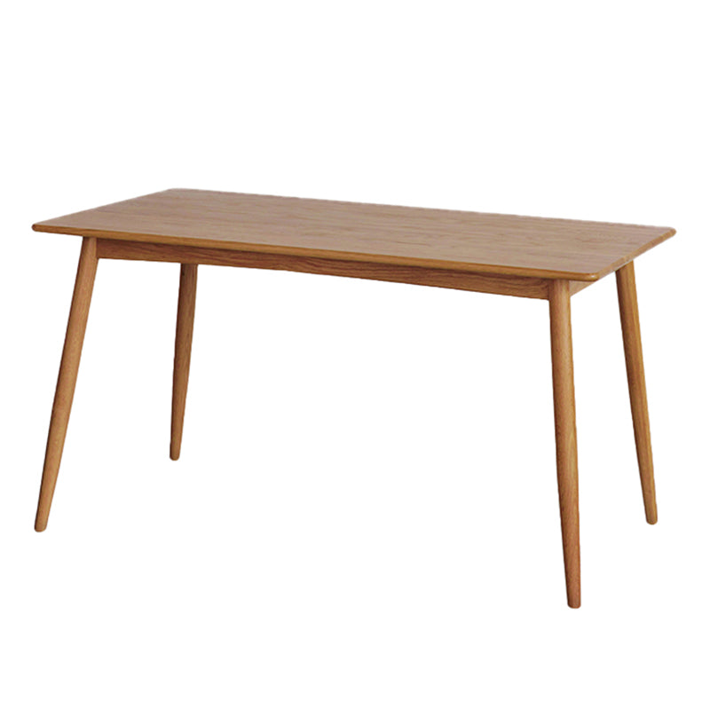 Mesa de comedor de madera maciza rectángulo Mesa interior de cocina moderna con 4 patas