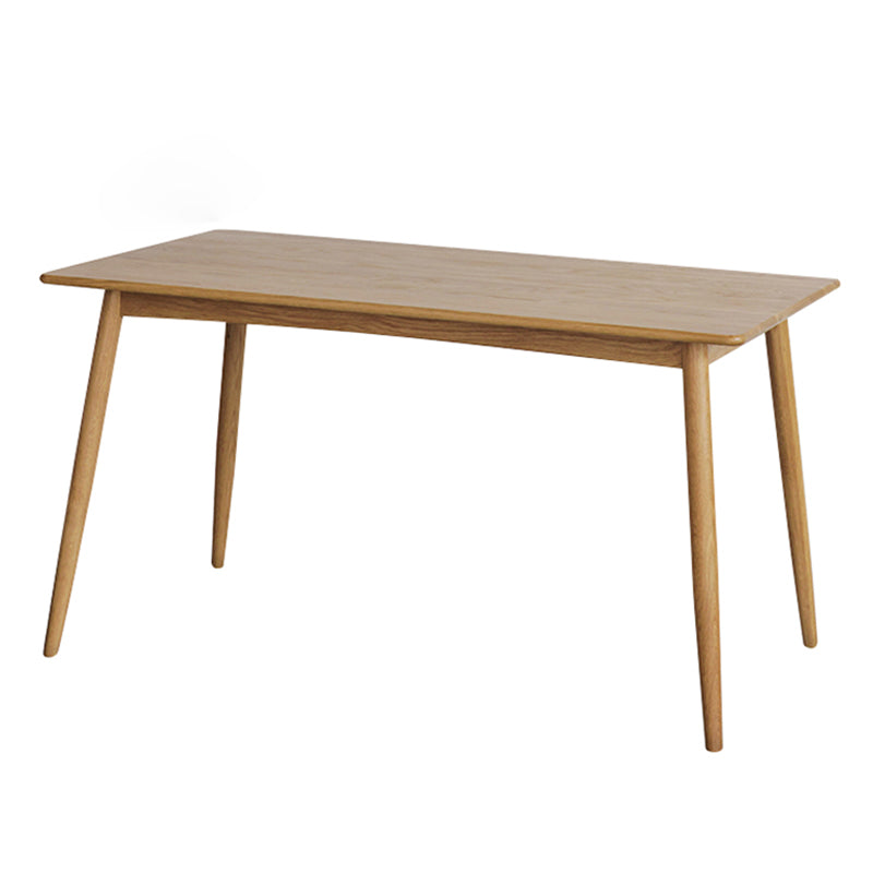 Mesa de comedor de madera maciza rectángulo Mesa interior de cocina moderna con 4 patas