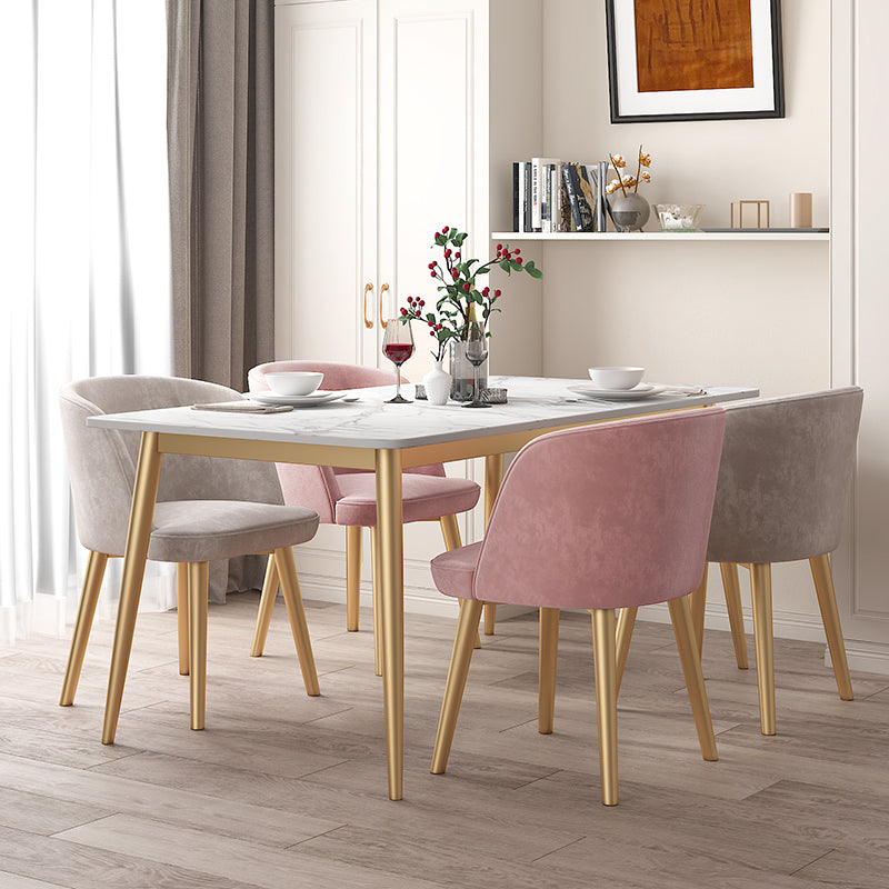 Calco della sala da pranzo tradizionale del rettangolo di 4 piedi di 4 piedi Collezione da pranzo in pietra