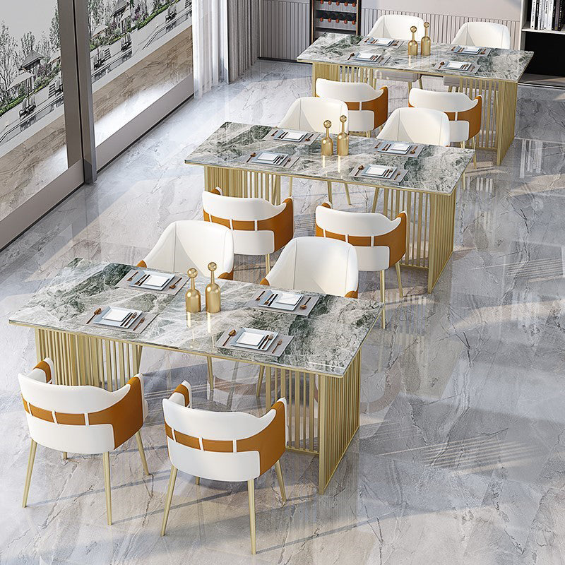 Table rectangulaire de luxe traditionnelle métal