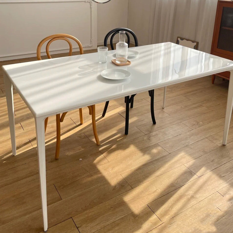 Casual Rectangle Shape Standard Dining Table Sintered Stone Dining Table for Kitchen