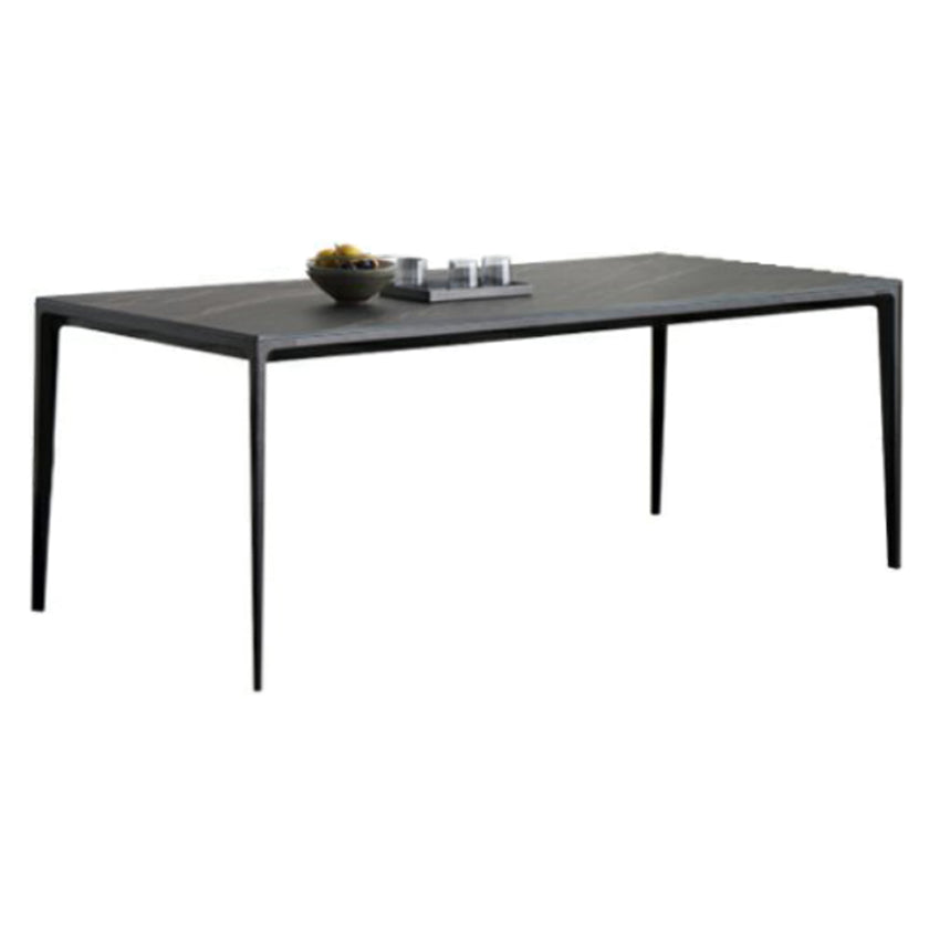 Casual Rectangle Shape Standard Dining Table Sintered Stone Dining Table for Kitchen