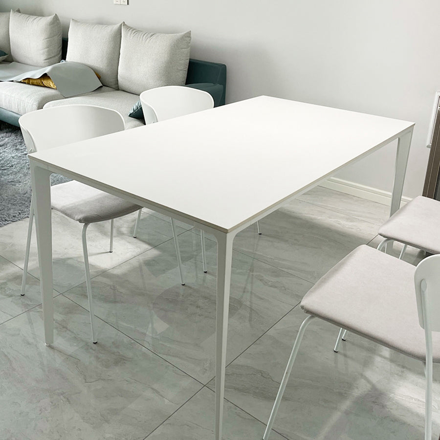 Casual Rectangle Shape Standard Dining Table Sintered Stone Dining Table for Kitchen