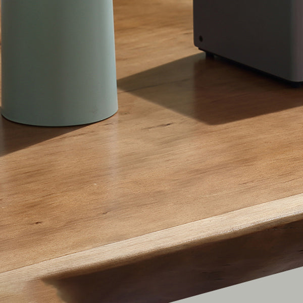 Forme rectangle 4 jambes table à manger industrielle Couleur en bois Tableau fixe de bois massif
