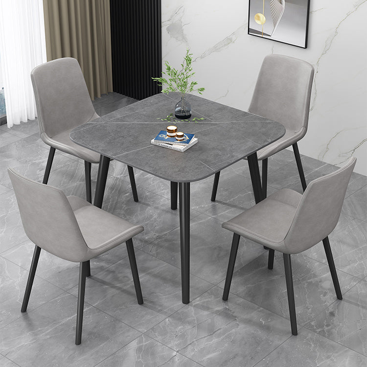 Industriële stijl thuis gesinterde stenen eettafel vierkante vormtafel met 4 potenbasis