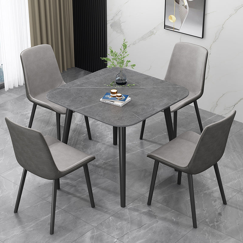 Industriële stijl thuis gesinterde stenen eettafel vierkante vormtafel met 4 potenbasis