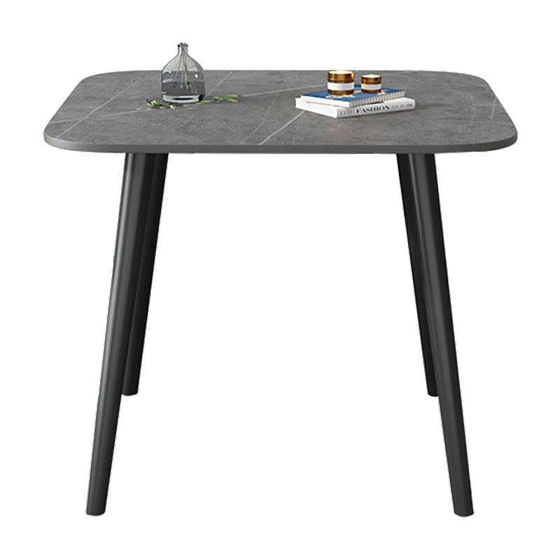 Industriële stijl thuis gesinterde stenen eettafel vierkante vormtafel met 4 potenbasis