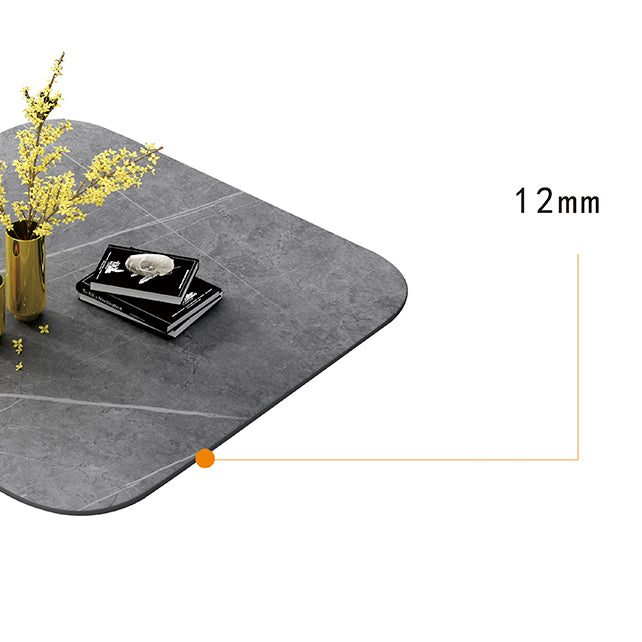 Industriële stijl thuis gesinterde stenen eettafel vierkante vormtafel met 4 potenbasis