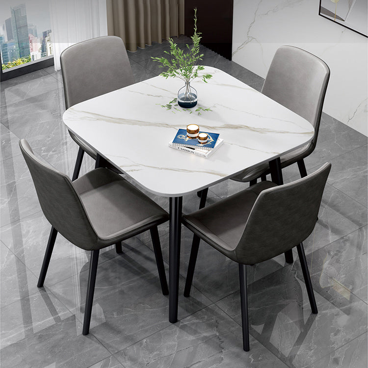 Industriële stijl thuis gesinterde stenen eettafel vierkante vormtafel met 4 potenbasis