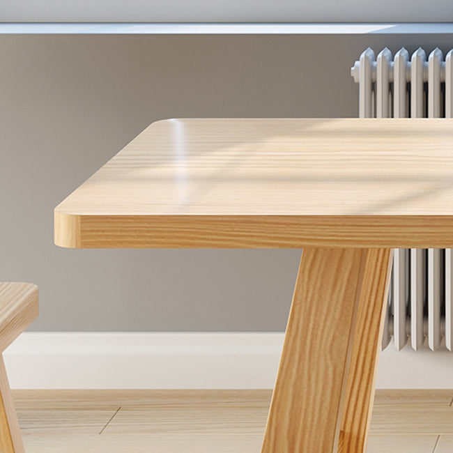 Mesa de comedor rectangular moderno Mesa de comedor de madera sólida para la cocina para la cocina