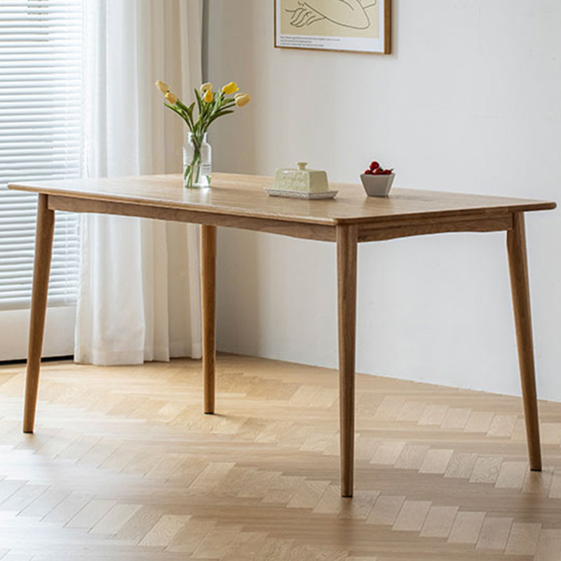 Rechteck Esstisch zeitgenössischer Stil Massivholz Tisch mit 4 Beinen