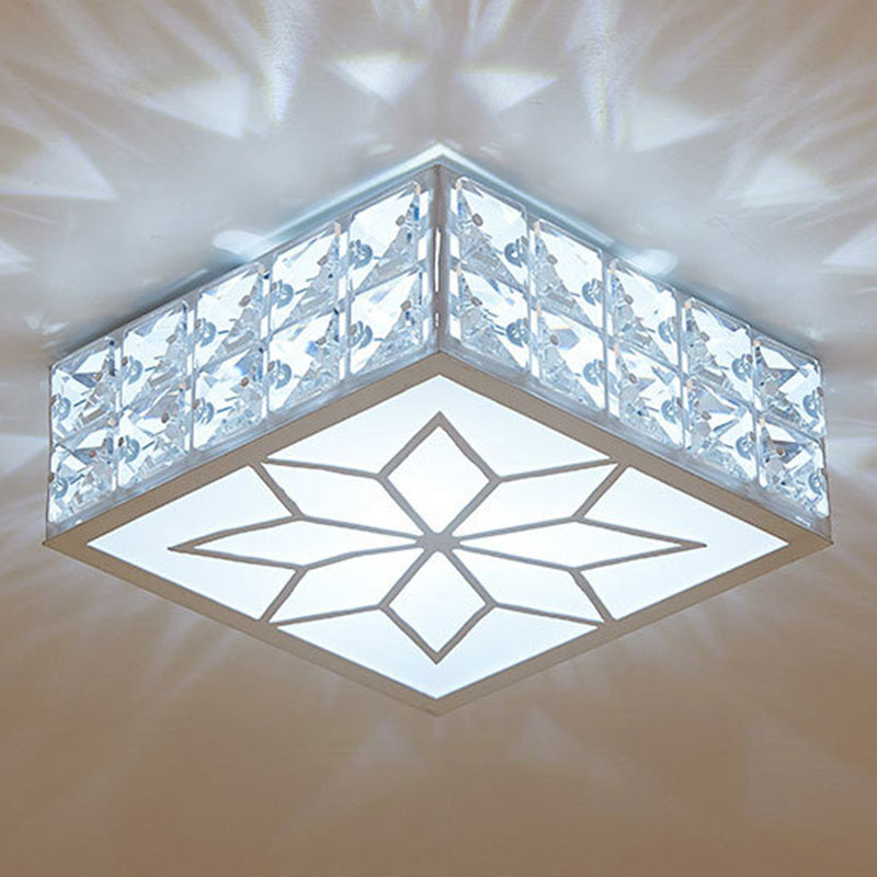 Soporte empotrado de cristal geométrico de estilo moderno con orificio de 2-3,5 pulgadas de diámetro