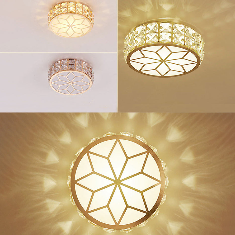 Soporte empotrado de cristal geométrico de estilo moderno con orificio de 2-3,5 pulgadas de diámetro
