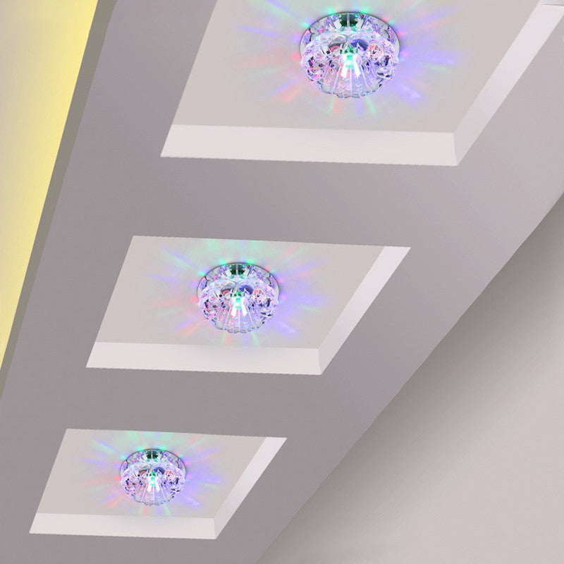 Luminaire de plafond géométrique à montage encastré contemporain avec trou de 2 à 3,5 po de diamètre