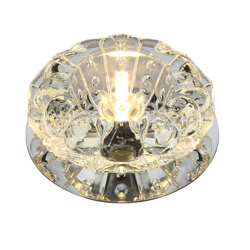 Luminaire de plafond géométrique à montage encastré contemporain avec trou de 2 à 3,5 po de diamètre