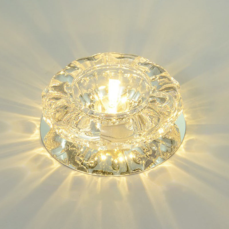 Luminaire de plafond géométrique à montage encastré contemporain avec trou de 2 à 3,5 po de diamètre