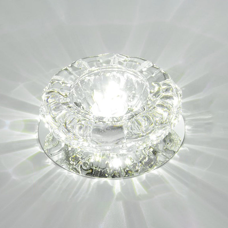 Luminaire de plafond géométrique à montage encastré contemporain avec trou de 2 à 3,5 po de diamètre