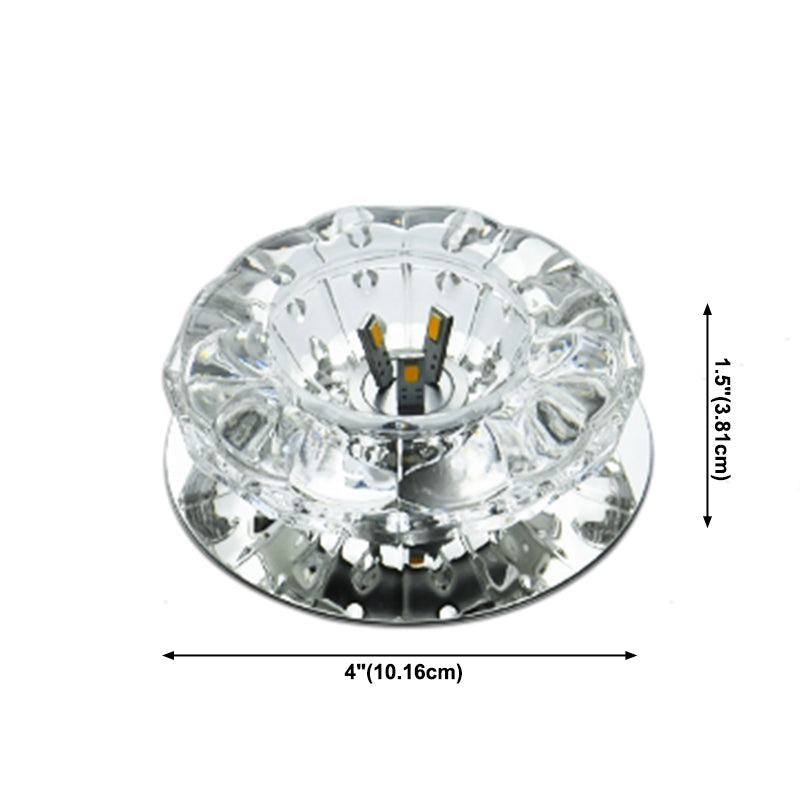 Luminaire de plafond géométrique à montage encastré contemporain avec trou de 2 à 3,5 po de diamètre