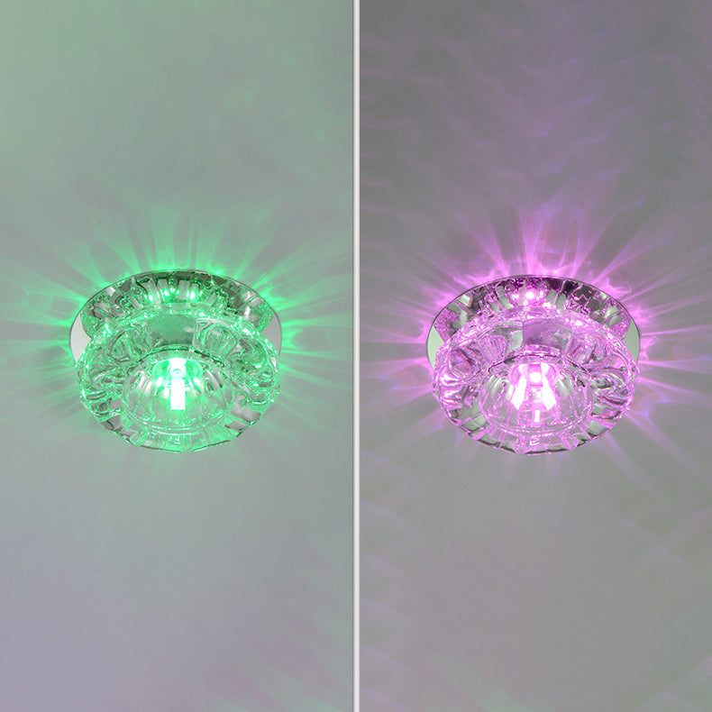 Luminaire de plafond géométrique à montage encastré contemporain avec trou de 2 à 3,5 po de diamètre