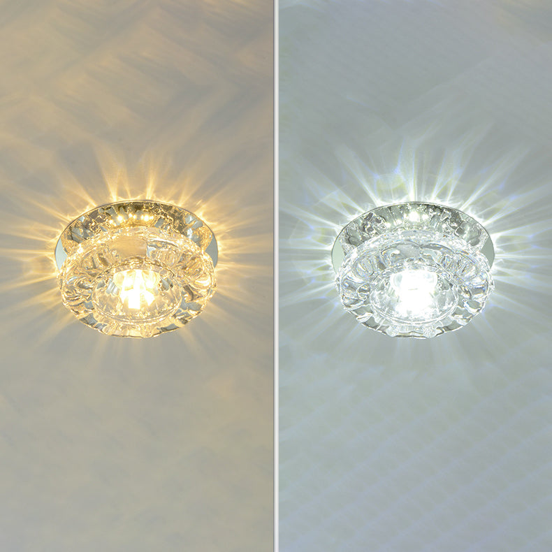 Luminaire de plafond géométrique à montage encastré contemporain avec trou de 2 à 3,5 po de diamètre
