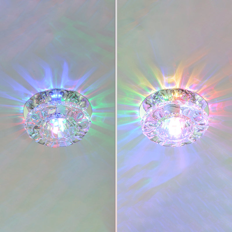 Luminaire de plafond géométrique à montage encastré contemporain avec trou de 2 à 3,5 po de diamètre