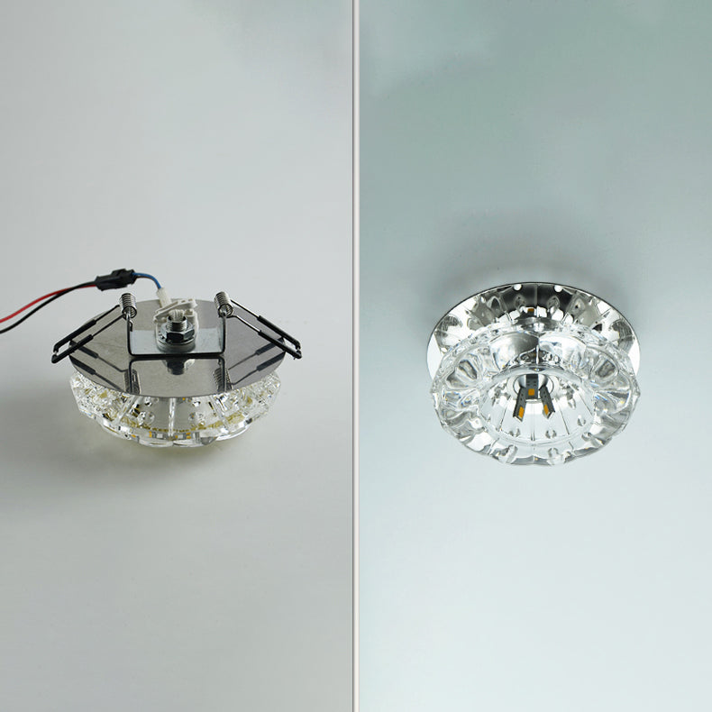 Luminaire de plafond géométrique à montage encastré contemporain avec trou de 2 à 3,5 po de diamètre