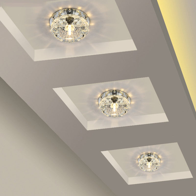 Luminaire de plafond géométrique à montage encastré contemporain avec trou de 2 à 3,5 po de diamètre