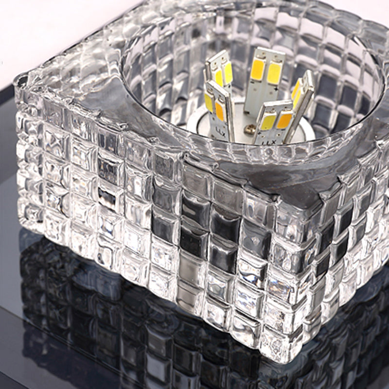 Lampada da soffitto geometrica per montaggio a incasso Plafoniera moderna per montaggio a incasso con foro da 3 '' dia