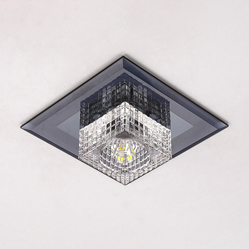 Lampada da soffitto geometrica per montaggio a incasso Plafoniera moderna per montaggio a incasso con foro da 3 '' dia