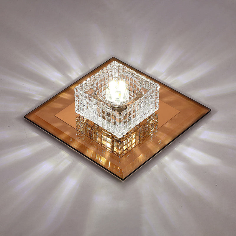 Lampada da soffitto geometrica per montaggio a incasso Plafoniera moderna per montaggio a incasso con foro da 3 '' dia