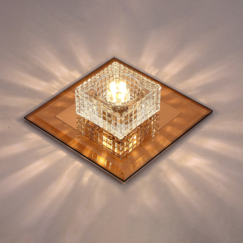 Lampada da soffitto geometrica per montaggio a incasso Plafoniera moderna per montaggio a incasso con foro da 3 '' dia