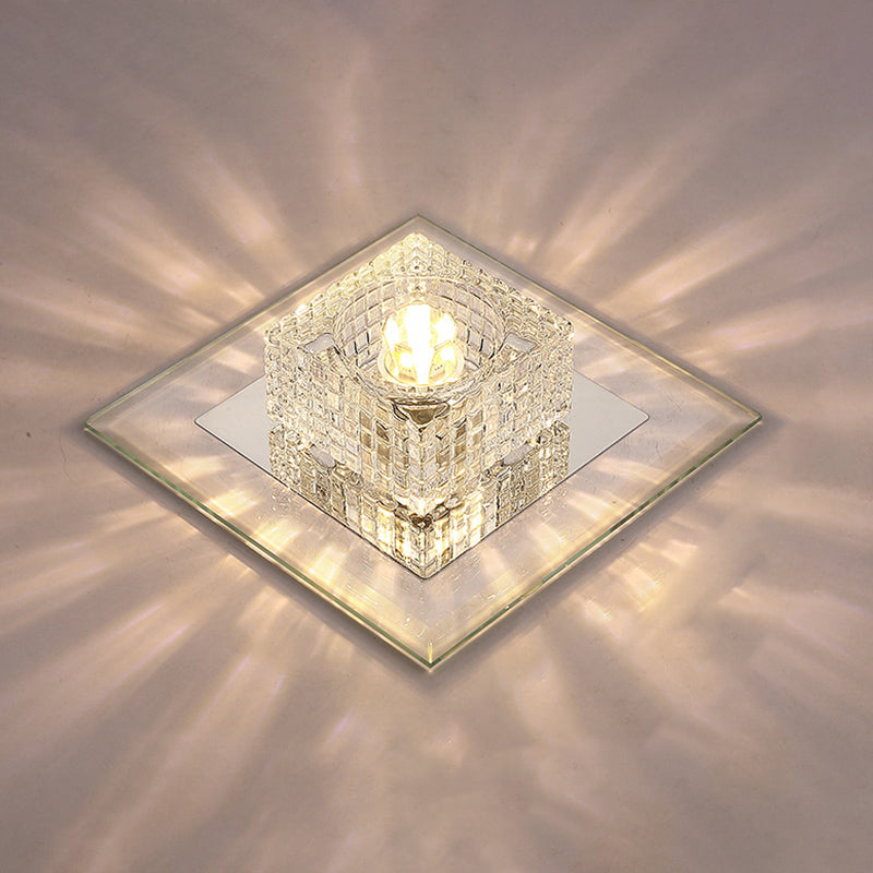 Lampada da soffitto geometrica per montaggio a incasso Plafoniera moderna per montaggio a incasso con foro da 3 '' dia