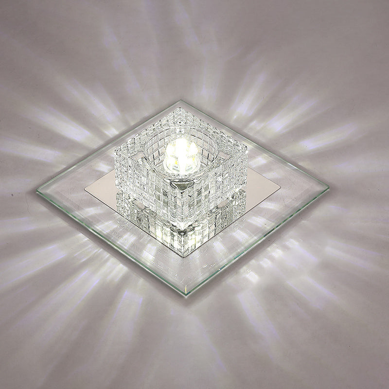 Lampada da soffitto geometrica per montaggio a incasso Plafoniera moderna per montaggio a incasso con foro da 3 '' dia