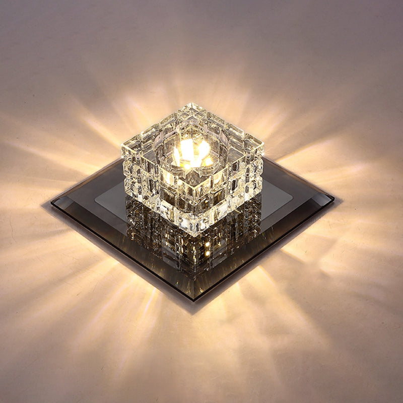 Lampada da soffitto geometrica per montaggio a incasso Plafoniera moderna per montaggio a incasso con foro da 3 '' dia