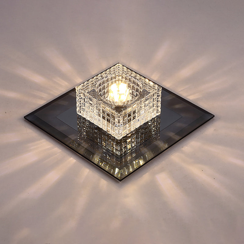 Lampada da soffitto geometrica per montaggio a incasso Plafoniera moderna per montaggio a incasso con foro da 3 '' dia