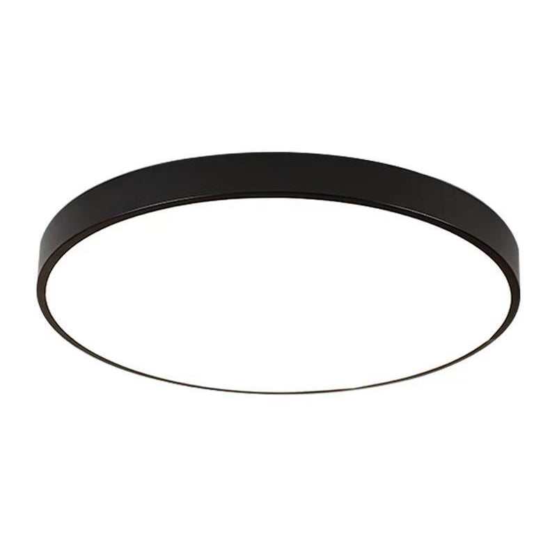 Lámpara de techo LED de forma redonda, acrílico moderno, 1 luz, montaje empotrado para sala de estar