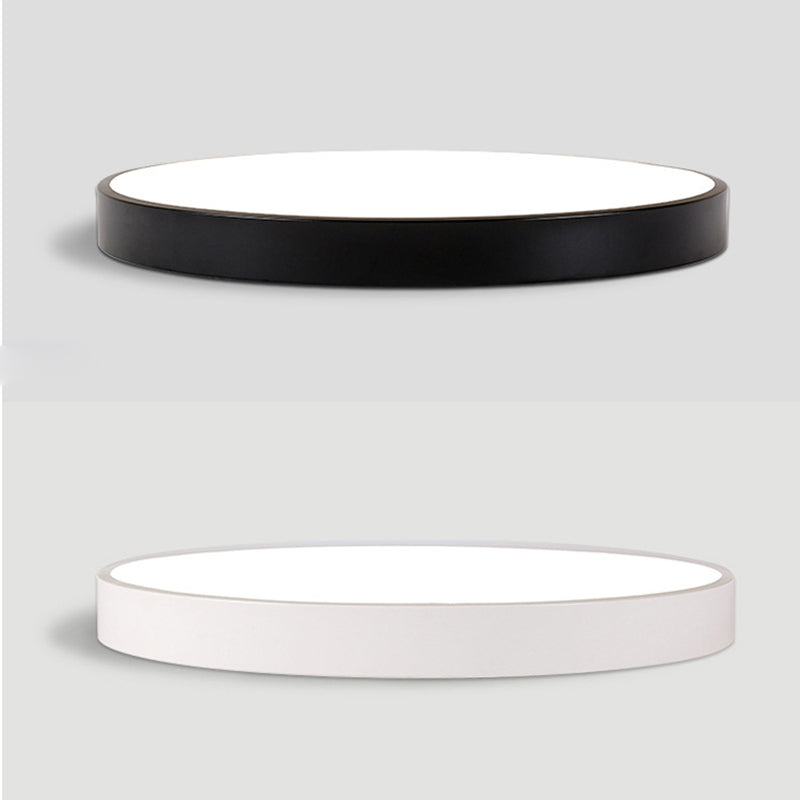 Lámpara de techo LED de forma redonda, acrílico moderno, 1 luz, montaje empotrado para sala de estar