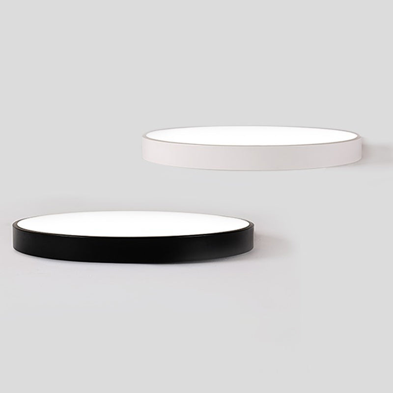 Lámpara de techo LED de forma redonda, acrílico moderno, 1 luz, montaje empotrado para sala de estar