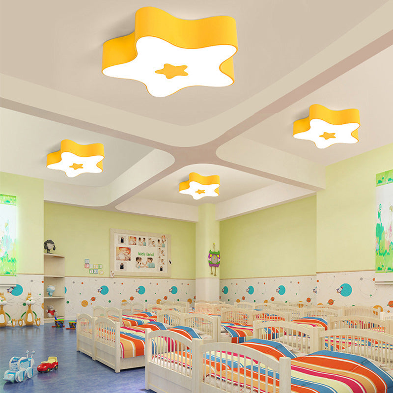 Pentagramma Forma LED Lampada da Soffitto Acrilico Moderno 1 Luce Flush Mount per Classroom