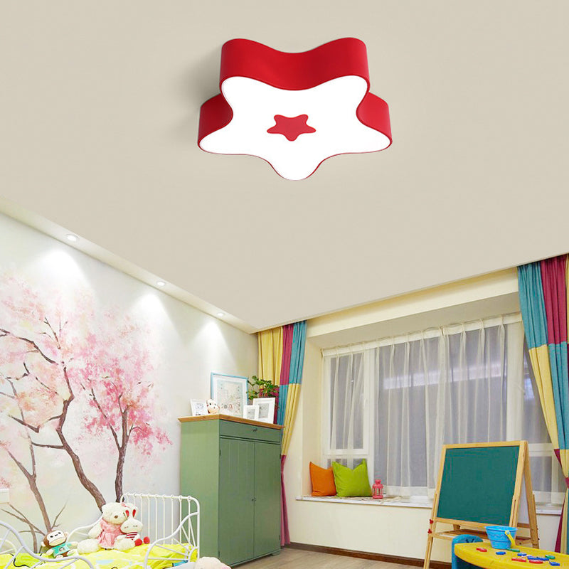 Pentagramma Forma LED Lampada da Soffitto Acrilico Moderno 1 Luce Flush Mount per Classroom