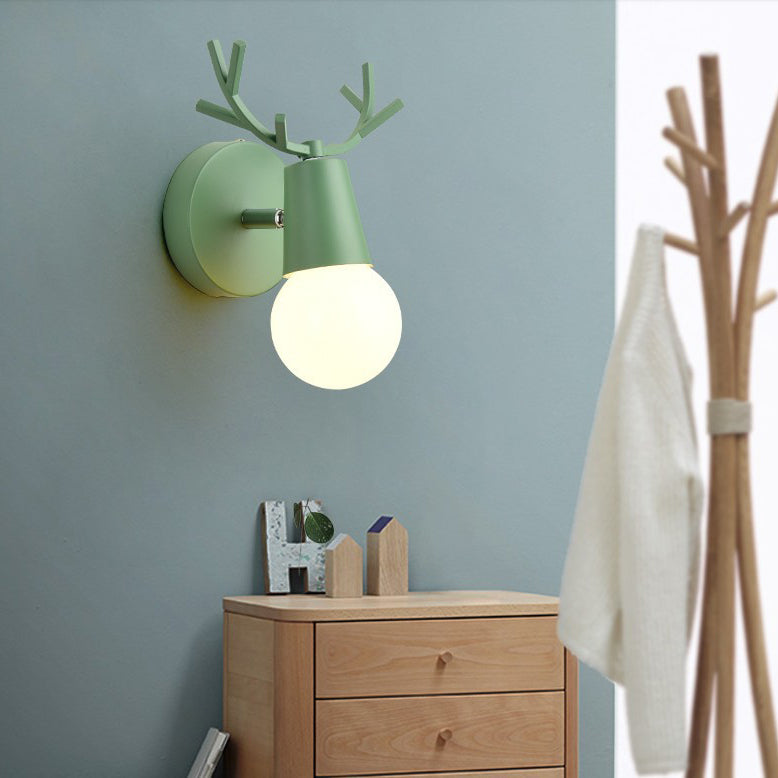 Modern Creative Macaron Wall Lamp Iron Geometric Wall Light for Interior Spaces