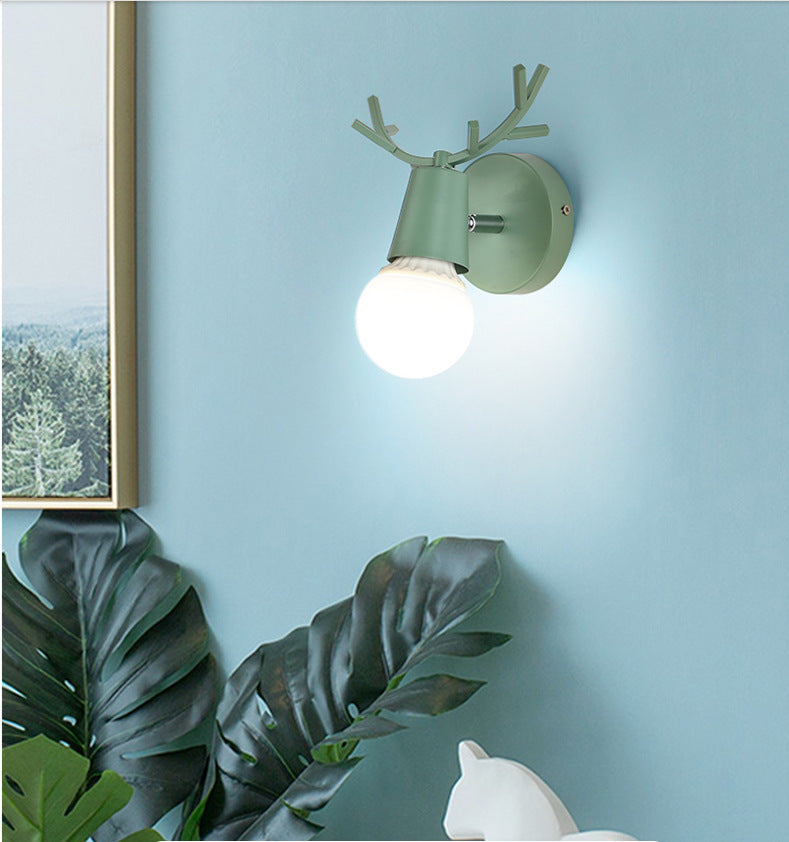 Modern Creative Macaron Wall Lamp Iron Geometric Wall Light for Interior Spaces