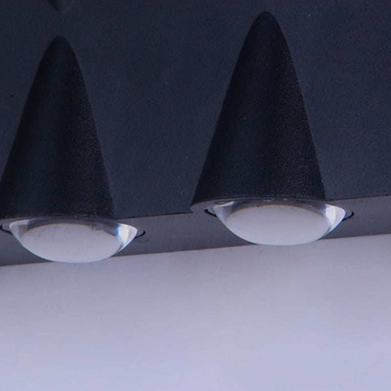 Lumière murale à LED géométrique en acrylique dans une application murale en aluminium de style créatif moderne pour les espaces extérieurs