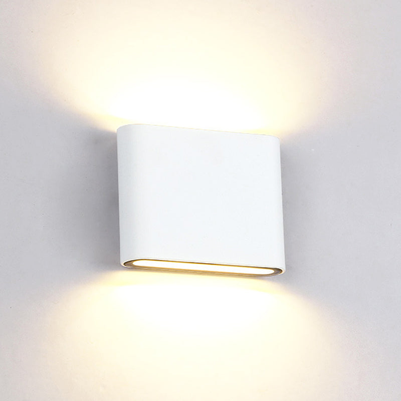Aluminum Rectangle Shade Wall Lights Modern Style 1 Head Wall Mount Fixture for Outdoor Wall