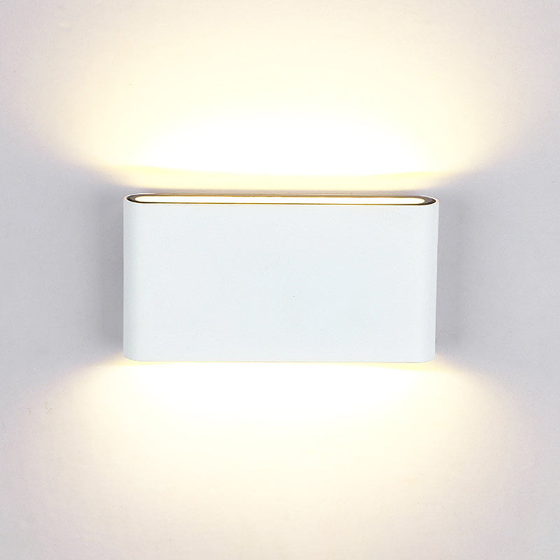 Aluminum Rectangle Shade Wall Lights Modern Style 1 Head Wall Mount Fixture for Outdoor Wall