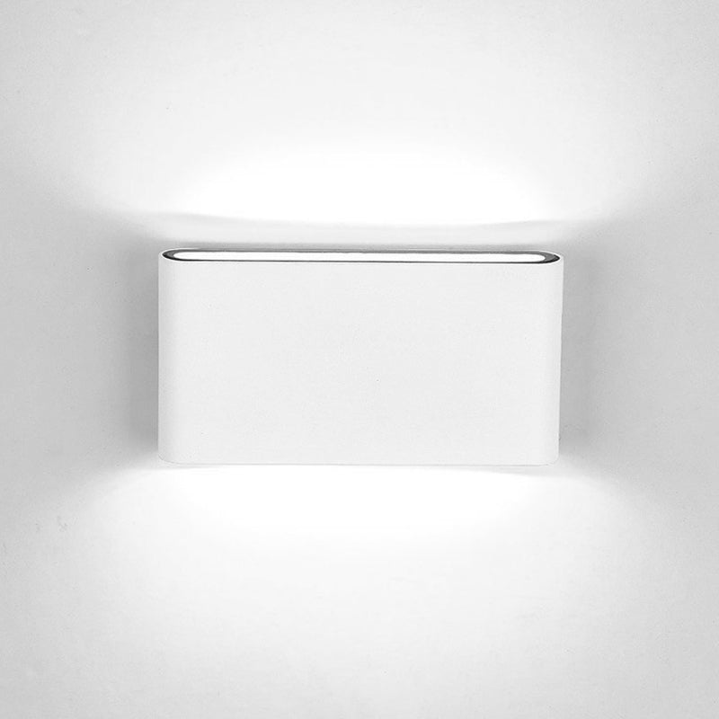 Aluminum Rectangle Shade Wall Lights Modern Style 1 Head Wall Mount Fixture for Outdoor Wall