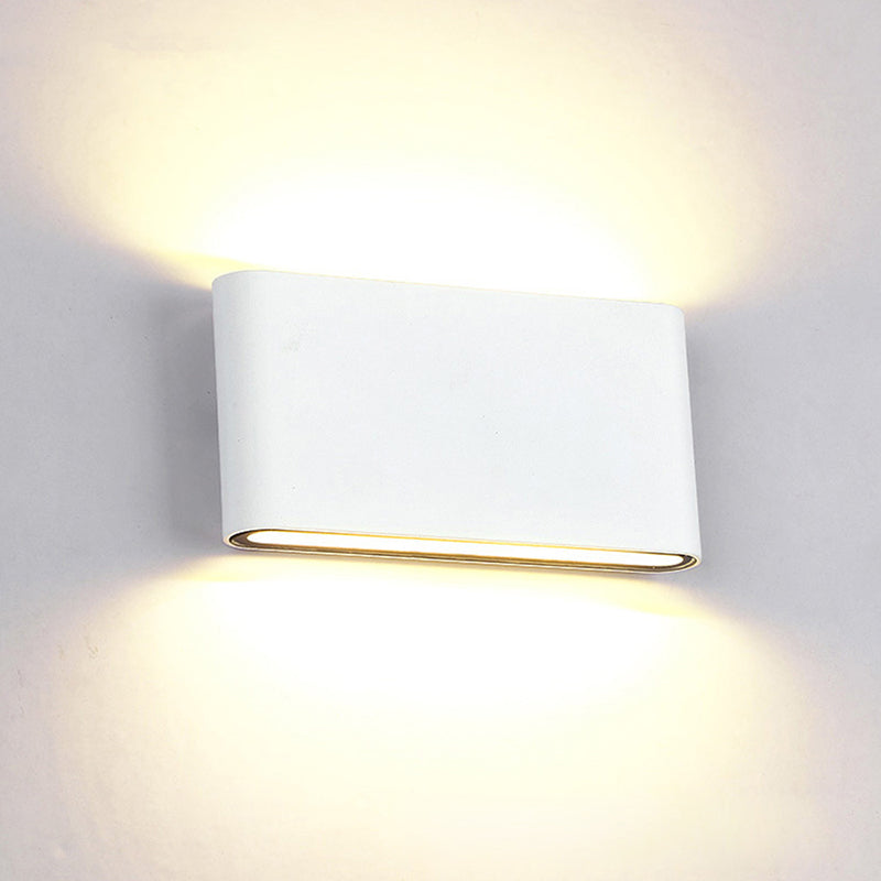 Aluminum Rectangle Shade Wall Lights Modern Style 1 Head Wall Mount Fixture for Outdoor Wall