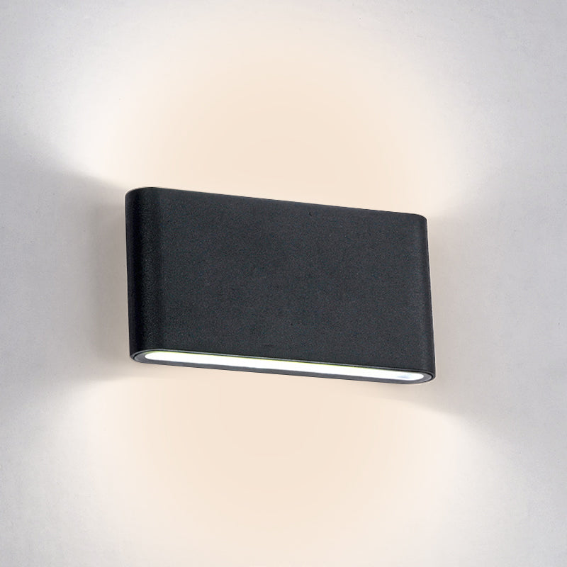 Aluminum Rectangle Shade Wall Lights Modern Style 1 Head Wall Mount Fixture for Outdoor Wall