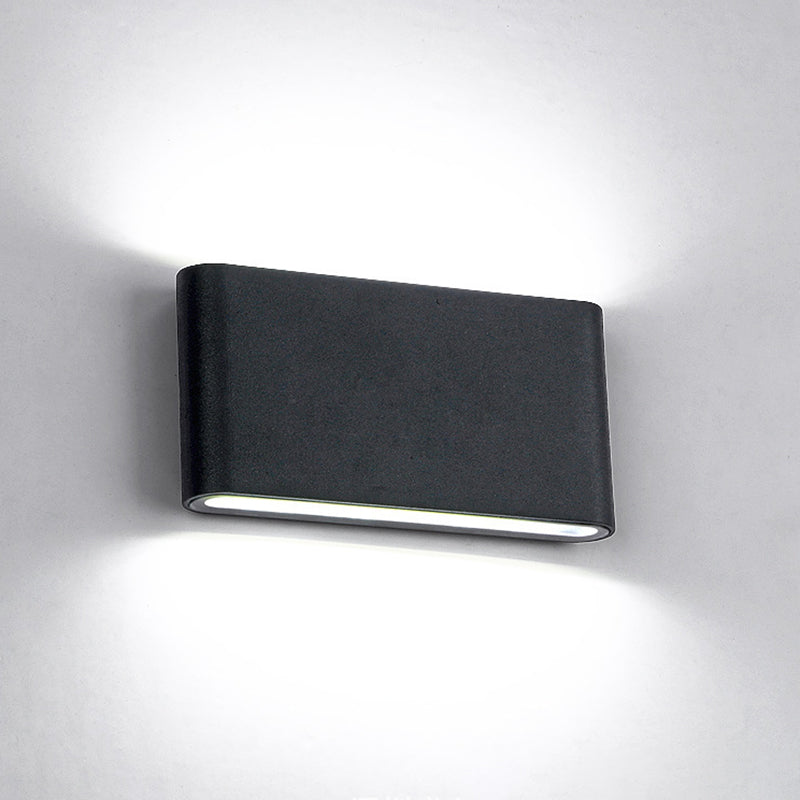 Aluminum Rectangle Shade Wall Lights Modern Style 1 Head Wall Mount Fixture for Outdoor Wall