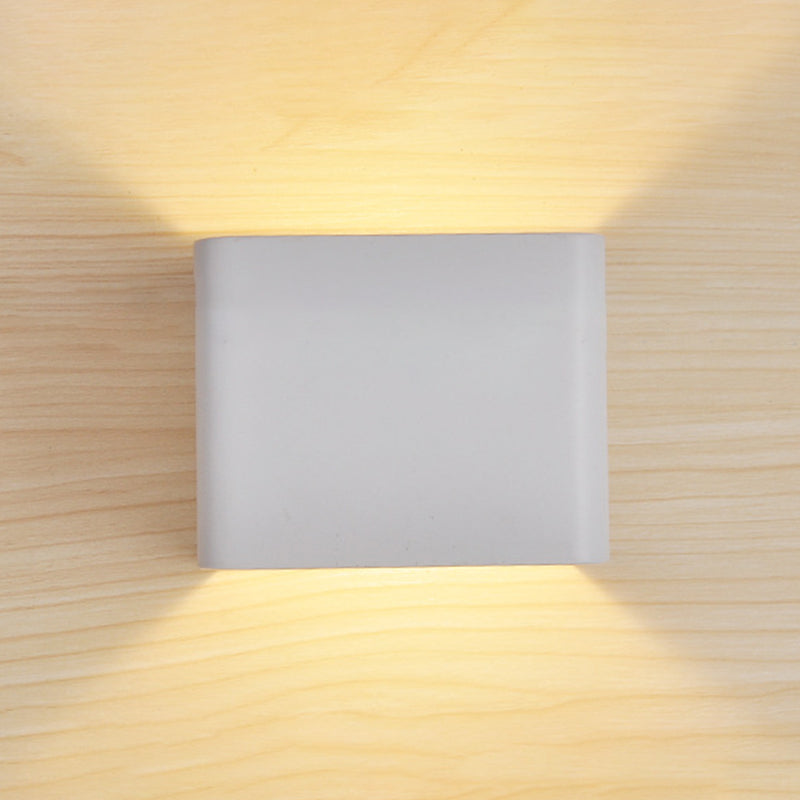 Luces de pared cuadradas de aluminio Moderno 1 cabezal de montaje en la pared para dormitorio